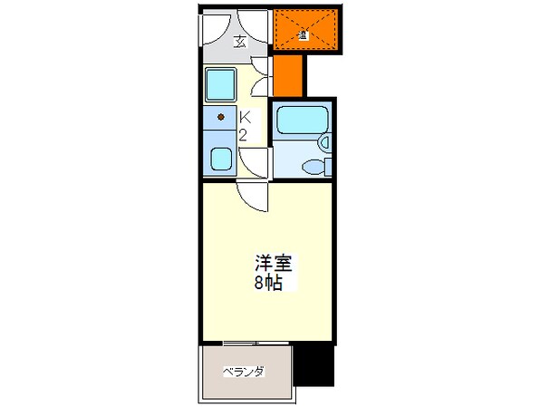 クレスト心斎橋の物件間取画像